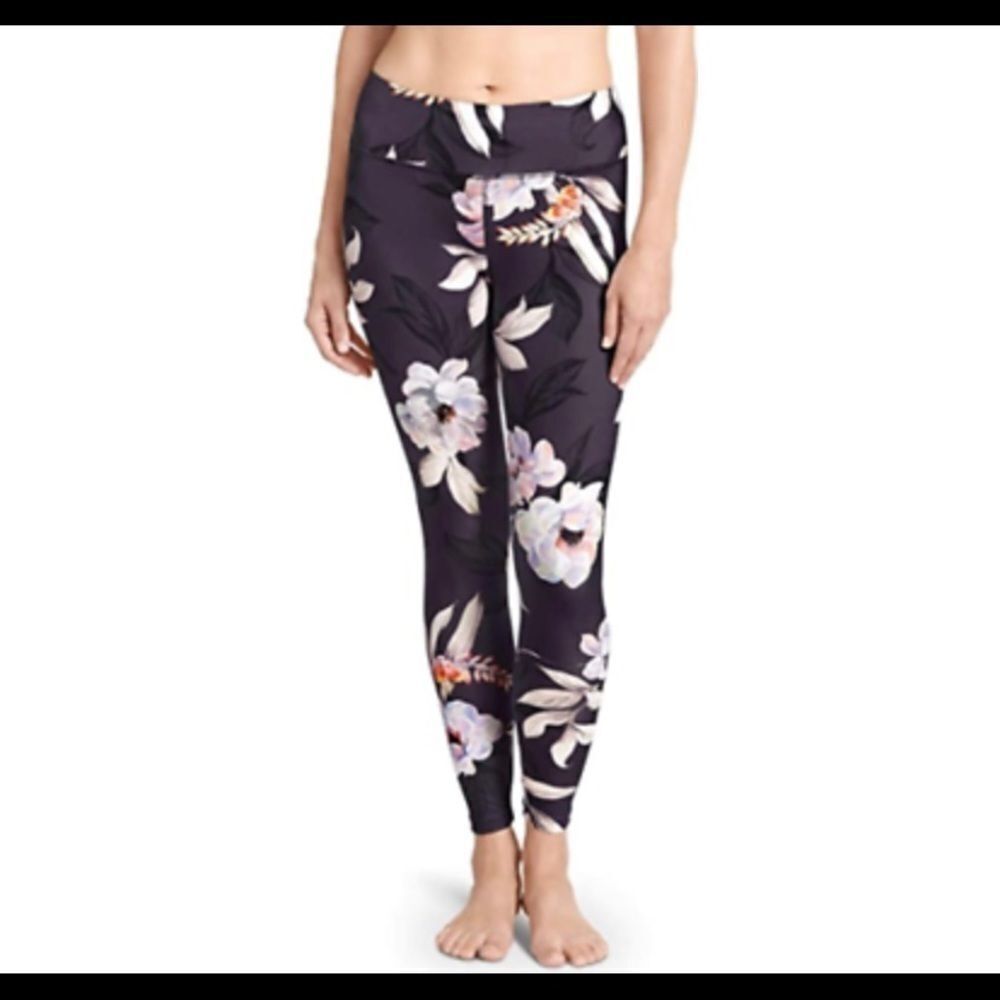 New Jockey plum floral high waist ankle leggings